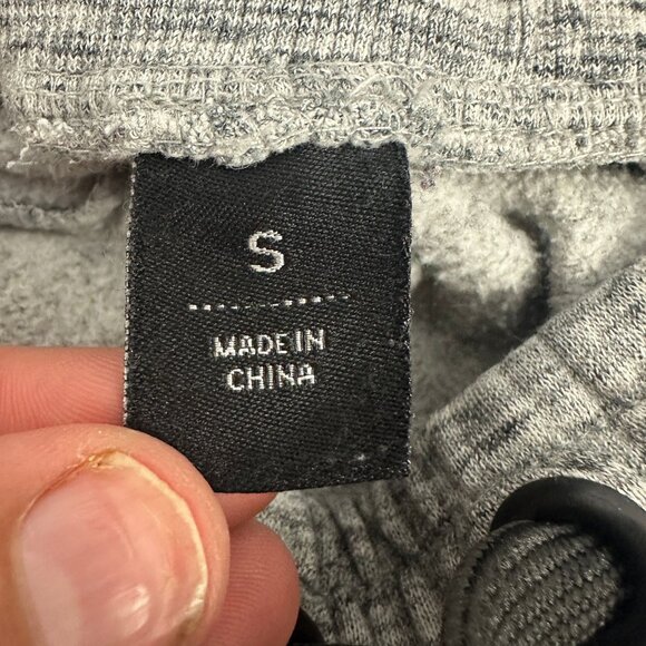 CSG Gray Heather Cargo Jogger Pants Drawstring Waist Mens Small Elastic Cuffs - Picture 5 of 7